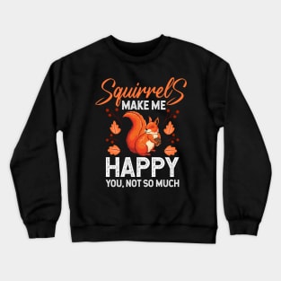 Autumn, Fall Happy Squirrel Crewneck Sweatshirt